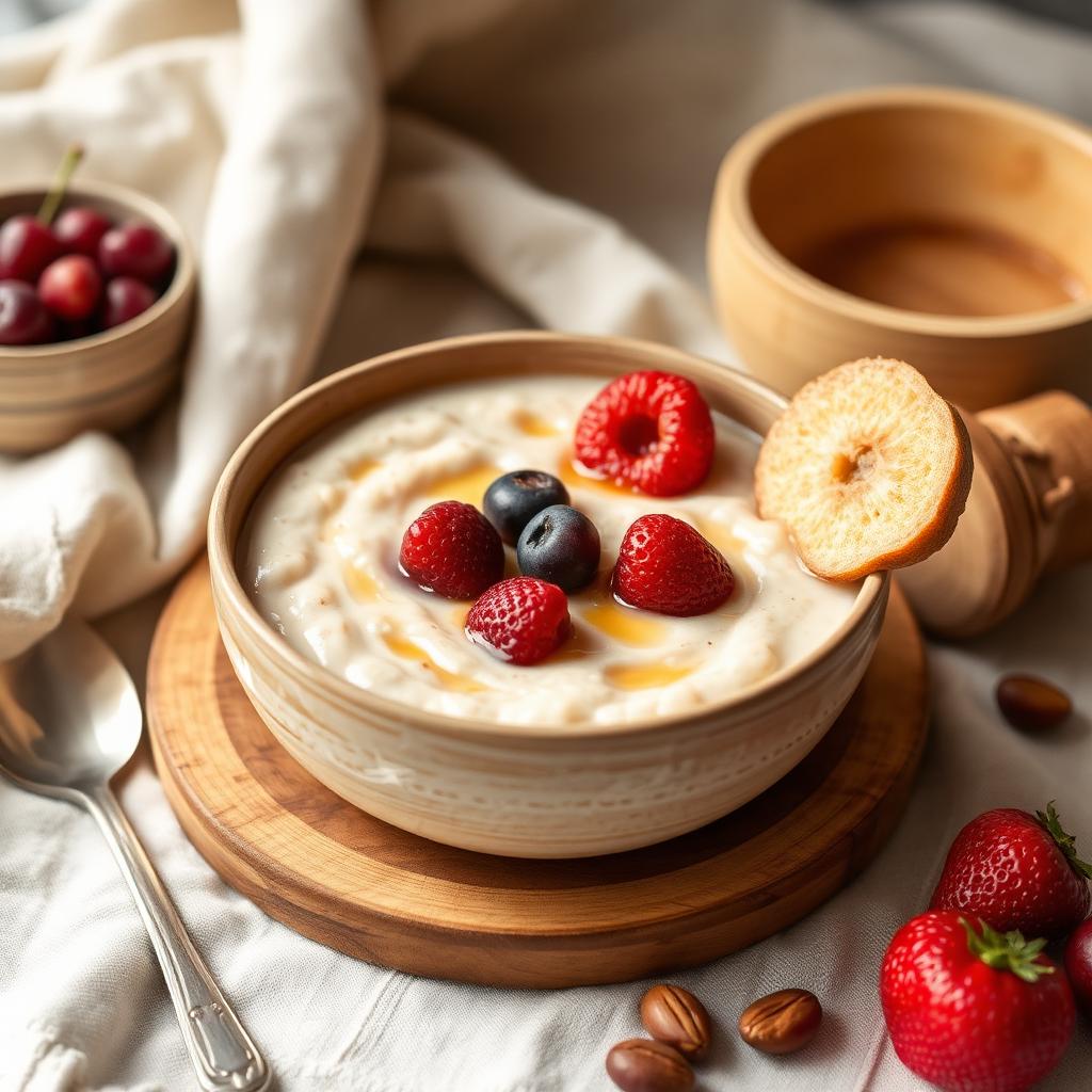 Illustration éditoriale : Le porridge du matin, version rassasiante