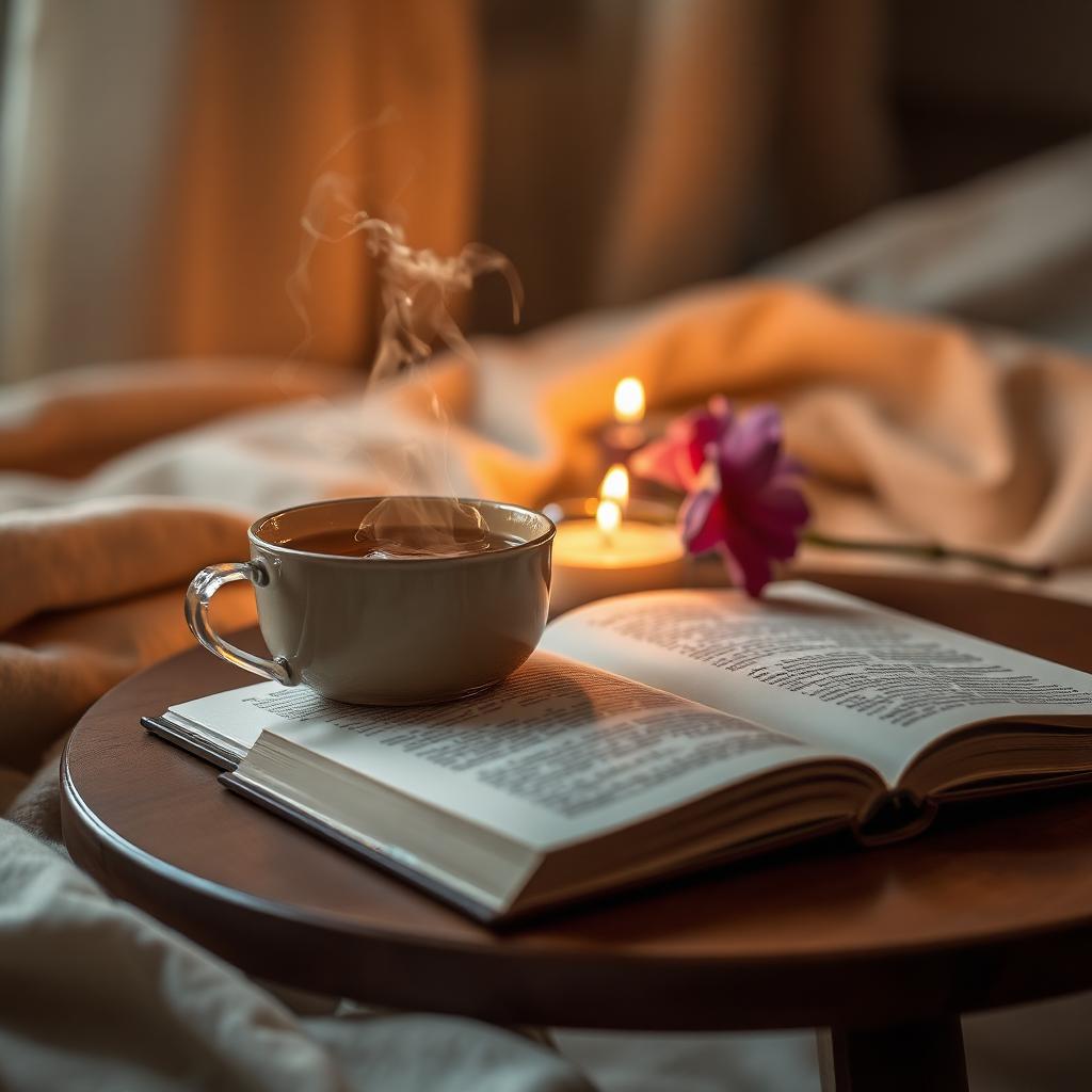 Illustration éditoriale : Le rituel du soir : préparer un sommeil profond sans y penser